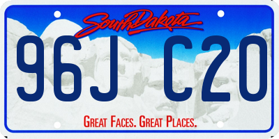 SD license plate 96JC20