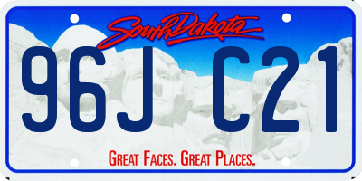 SD license plate 96JC21