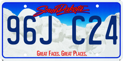 SD license plate 96JC24