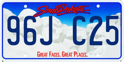 SD license plate 96JC25