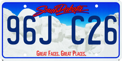 SD license plate 96JC26