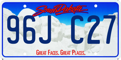 SD license plate 96JC27