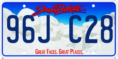 SD license plate 96JC28