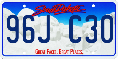 SD license plate 96JC30