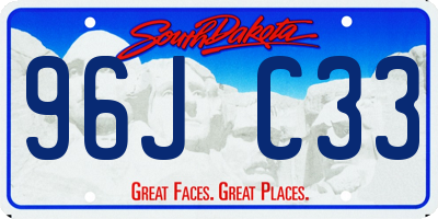 SD license plate 96JC33