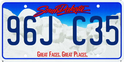SD license plate 96JC35