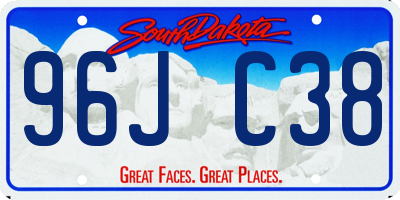 SD license plate 96JC38