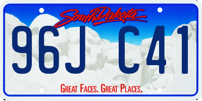 SD license plate 96JC41