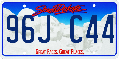 SD license plate 96JC44