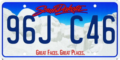 SD license plate 96JC46
