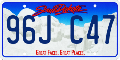 SD license plate 96JC47