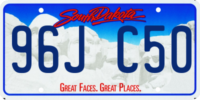 SD license plate 96JC50