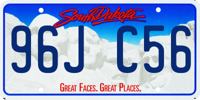 SD license plate 96JC56