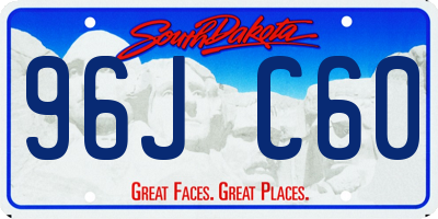 SD license plate 96JC60