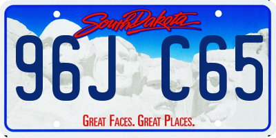 SD license plate 96JC65