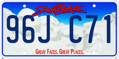SD license plate 96JC71