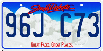 SD license plate 96JC73