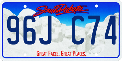 SD license plate 96JC74
