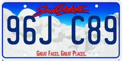 SD license plate 96JC89