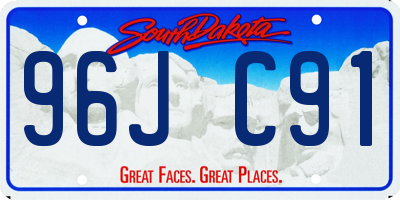 SD license plate 96JC91
