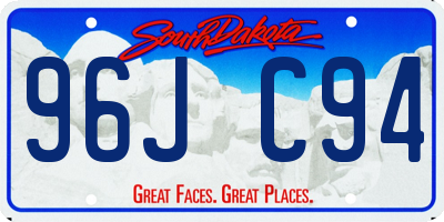 SD license plate 96JC94