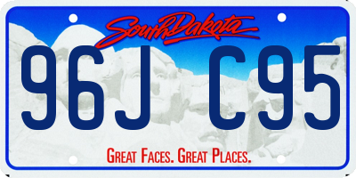 SD license plate 96JC95