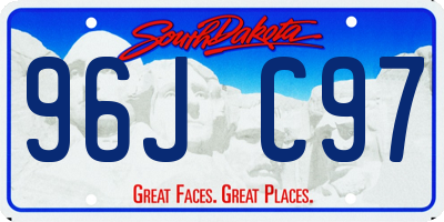 SD license plate 96JC97