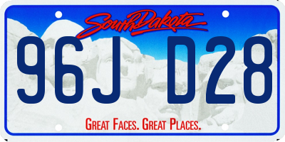 SD license plate 96JD28