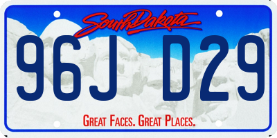SD license plate 96JD29
