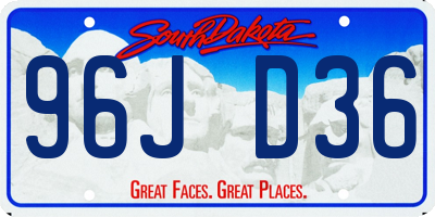 SD license plate 96JD36