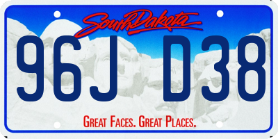 SD license plate 96JD38
