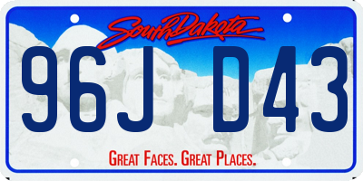 SD license plate 96JD43