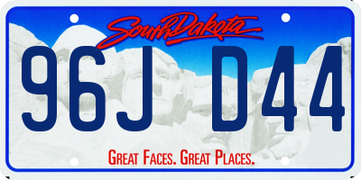 SD license plate 96JD44