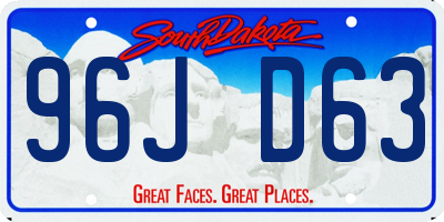 SD license plate 96JD63