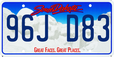 SD license plate 96JD83
