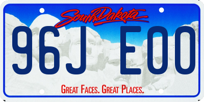 SD license plate 96JE00