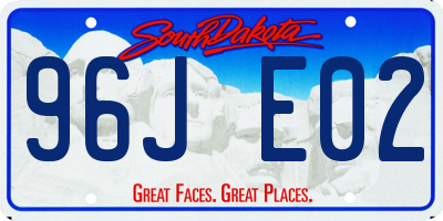 SD license plate 96JE02