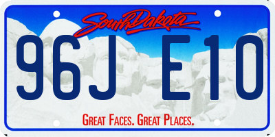 SD license plate 96JE10