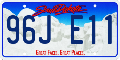 SD license plate 96JE11