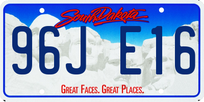 SD license plate 96JE16