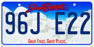 SD license plate 96JE22
