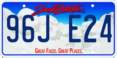 SD license plate 96JE24