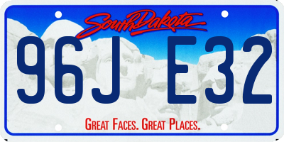 SD license plate 96JE32