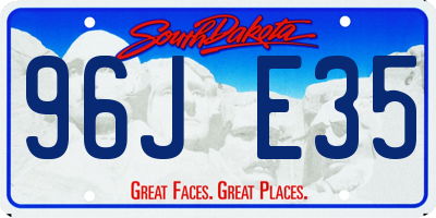 SD license plate 96JE35