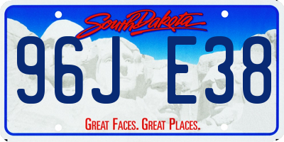 SD license plate 96JE38