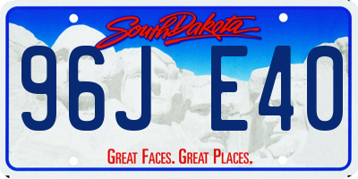 SD license plate 96JE40