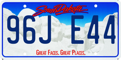 SD license plate 96JE44