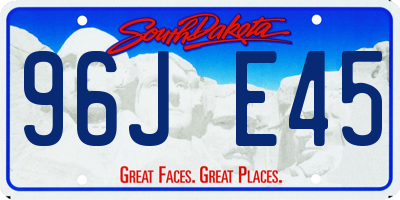 SD license plate 96JE45