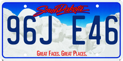 SD license plate 96JE46