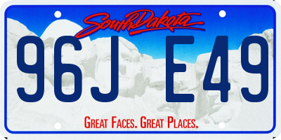 SD license plate 96JE49